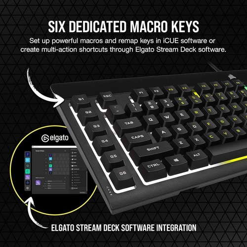 CORSAIR K55 RGB PRO-Dynamic RGB Backlighting - Six Macro Keys (No Palm Rest) - 第 4/6 張圖片