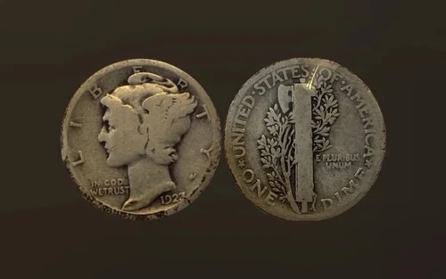 1923 UNITED STATES 10 CENT MERCURY DIME GOOD (UNGRADED) [33970]