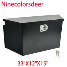 33''×12''×15'' Steel Underbody Trailer Tongue Box Pickup truck Tool Box w/Lock