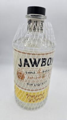 Jawbox Ananas & Ingwer leere Gin Likör Flasche Basteln 70cl Upcycling ex Zustand