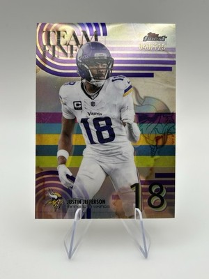 2025 Topps Finest Football Justin Jefferson Vikings Team Finest TF-8 /125