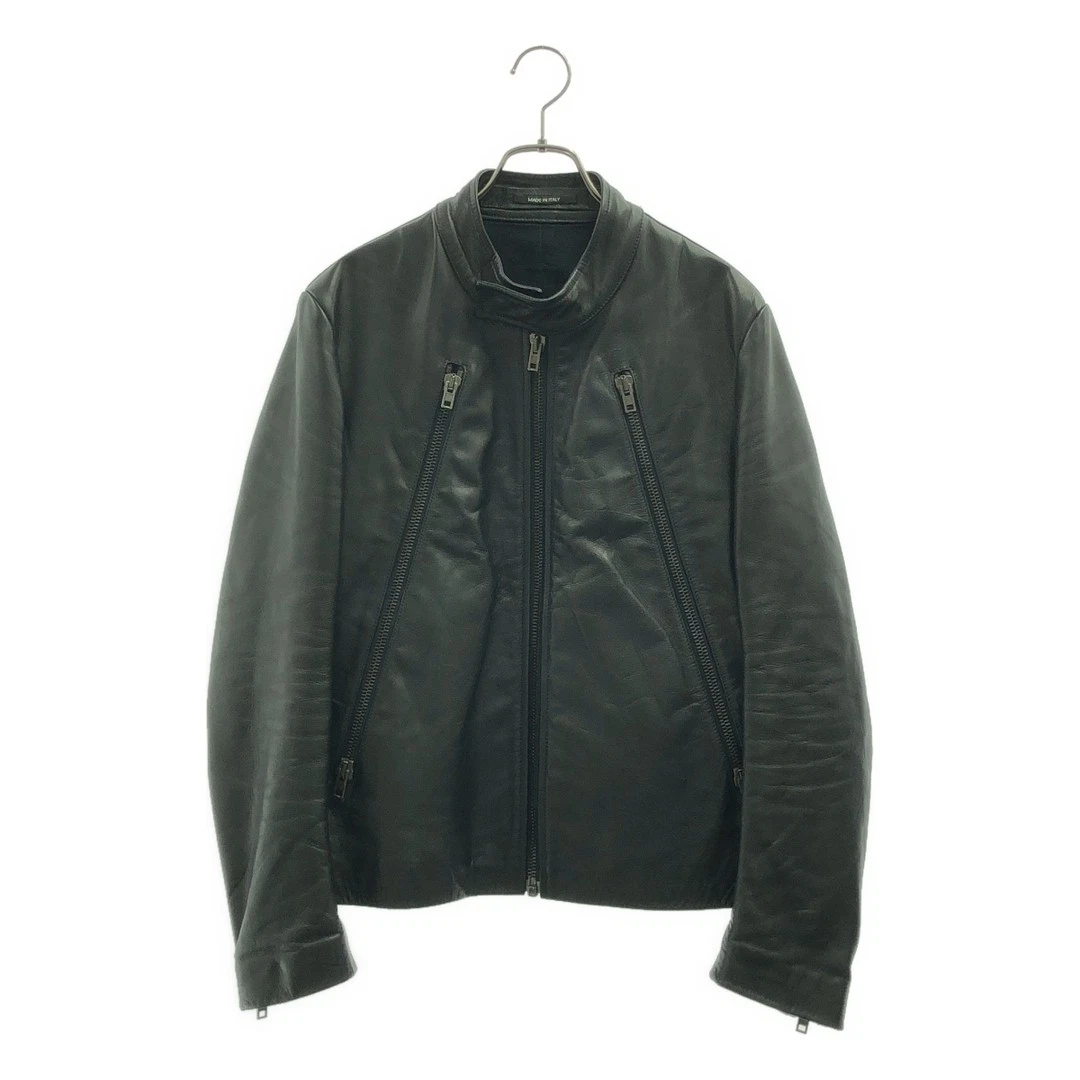 Maison Margiela Black Leather Outer Shell Coats, Jackets & Vests