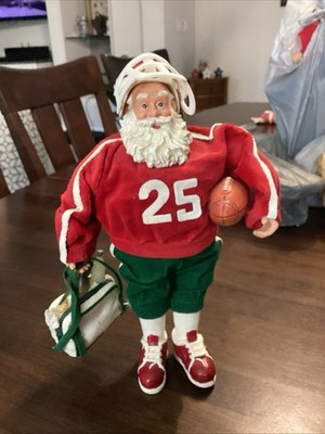 Santa Football USA 25 Figure 11 inch holding cooler/bag Slot Car Prop