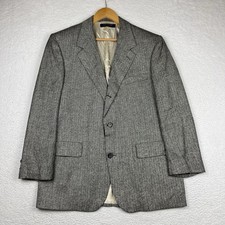 Vintage 80s Brooks Brothers Silk Blazer 42R Herringbone