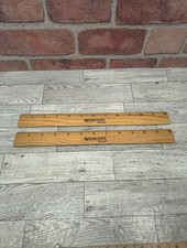 Set Of 2 Westcott Beveled 12" Wood Ruler 1.25" Wide Natural Hardwood Pre-Owned
