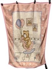 Vintage Bear Pink Baby Children  s Blanket