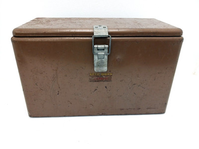 Vintage Hemp & Co Little Brown Chest Cooler Ice Box Circa 1950s
