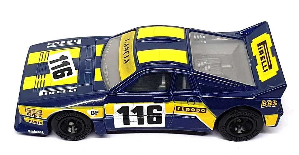 Matchbox escala 1/40 diecast KS-803 - Lancia Rally Car #116 - azul/amarillo Foto 4 de 4