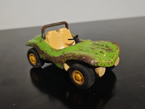 VINTAGE 1970s TONKA GREEN BEACH BUGGY TIN PLATE TOY DIE CAST RETRO