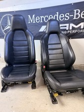 C63 Amg Mercedes-benz W204 Front Seats Black Leather Heated Oem 08-14