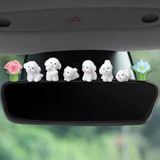 8 Pcs Cute Car Accessories Funny Resin Mini Figurines Dashboard Decorations Ka
