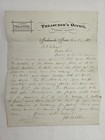 1875 antique WARREN COUNTY ia TREASURER OFFICE LETTERHEAD MILLEN LAND DeFOREST — photo 1