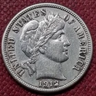 1912 D Barber Dime 10c AU Details #98173