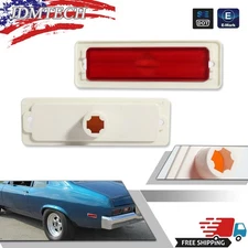 Red For 1970-1974 Chevy Nova Rear Bumper Fender Side Marker Light Reflector 2pcs