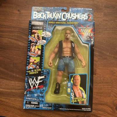#ad STONE COLD STEVE AUSTIN Jakka WWF Back Talkin#x27; Crushers 2 MOC Figure WWE ECW WCW $19.99