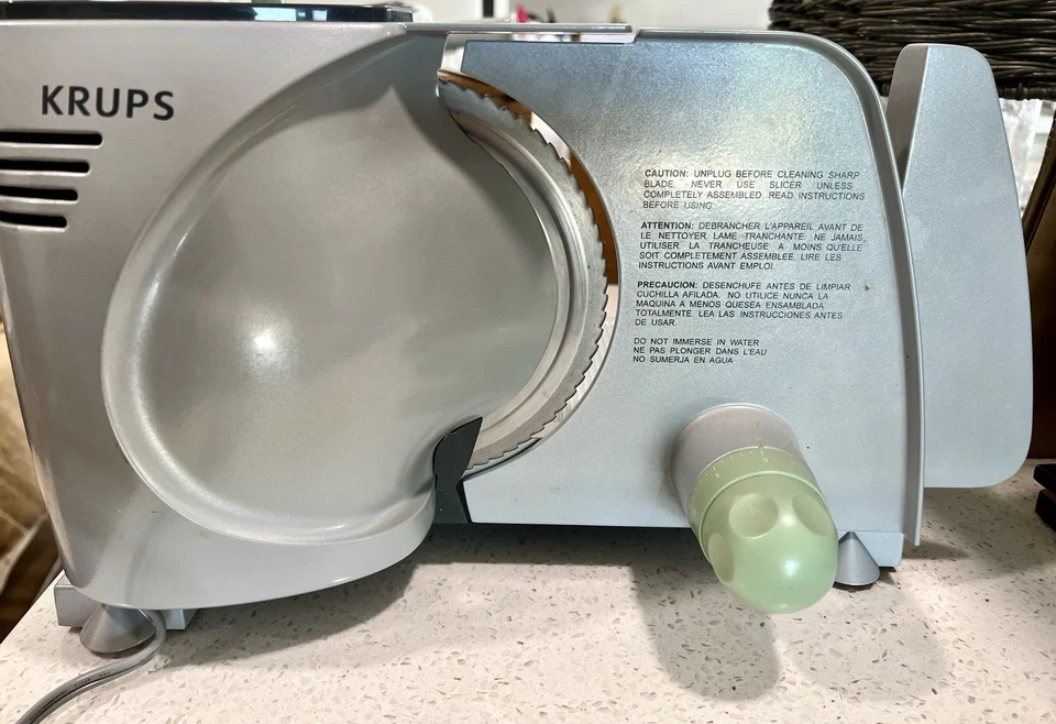 KRUPS 电动食品/肉类切片机 372,不锈钢刀片 二手 工作良好 — 第 4/4 张图片