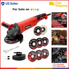 Electric Angle Grinder Tool 7.5Amp 4-1/2 Inch 6-Variable-Speed for Metal and ...