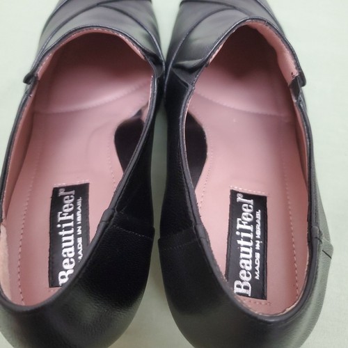 Beautifeel Black Leather Rosalina Pleated Bootie Pumps Heels, 39 EUR 8.5 US, EUC - Picture 14 of 16