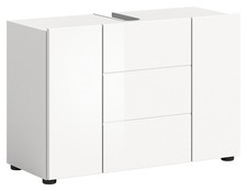 Homes & Jones Waschbeckenunterschrank Vira 82x56x34 cm in weiß Hochglanz Tiefzie