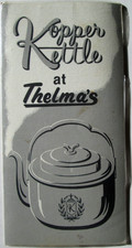 Kopper Kettle at Thelma's Restaurant Menu 1980's? Effingham Illinois Ramada