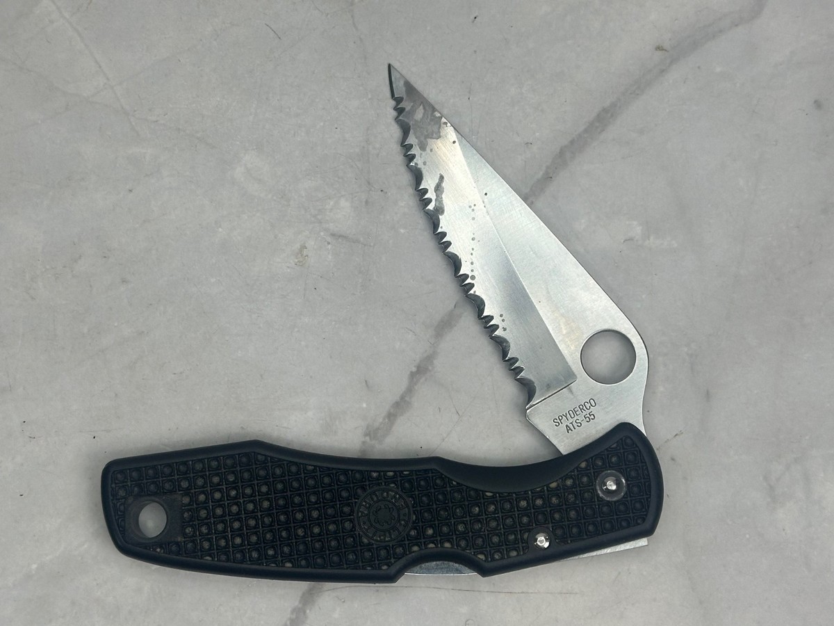 SPYDERCO ATS-55 ENDURA SEKI CITY JAPAN Serrated Blade Pocket Knife