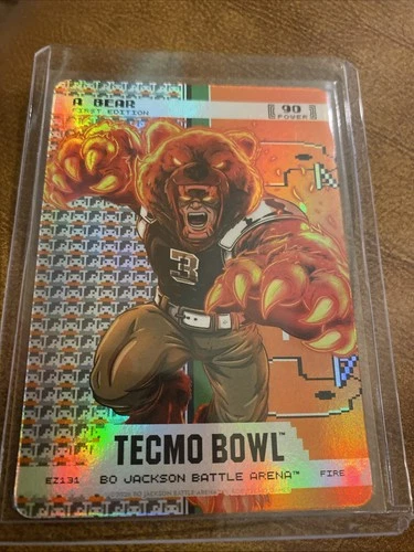 Bo Jack Battle Arena Techno Bowl 1st Edition A Bear Bobby Hebert Orange Fire SSP