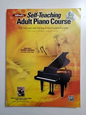 Alfred's Self-Teaching Adult Piano Course Book & CD Beginner by Palmer & Manus