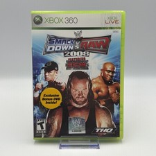 WWE Smackdown Vs. Raw 2008 Microsoft Xbox 360 Pristine  CIB w/ Bonus Disc Rare 