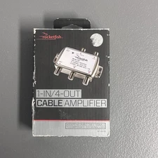 Rocketfish RF-G1179 Bidirectional Mini Drop Amplifier Booster for TV Signal New