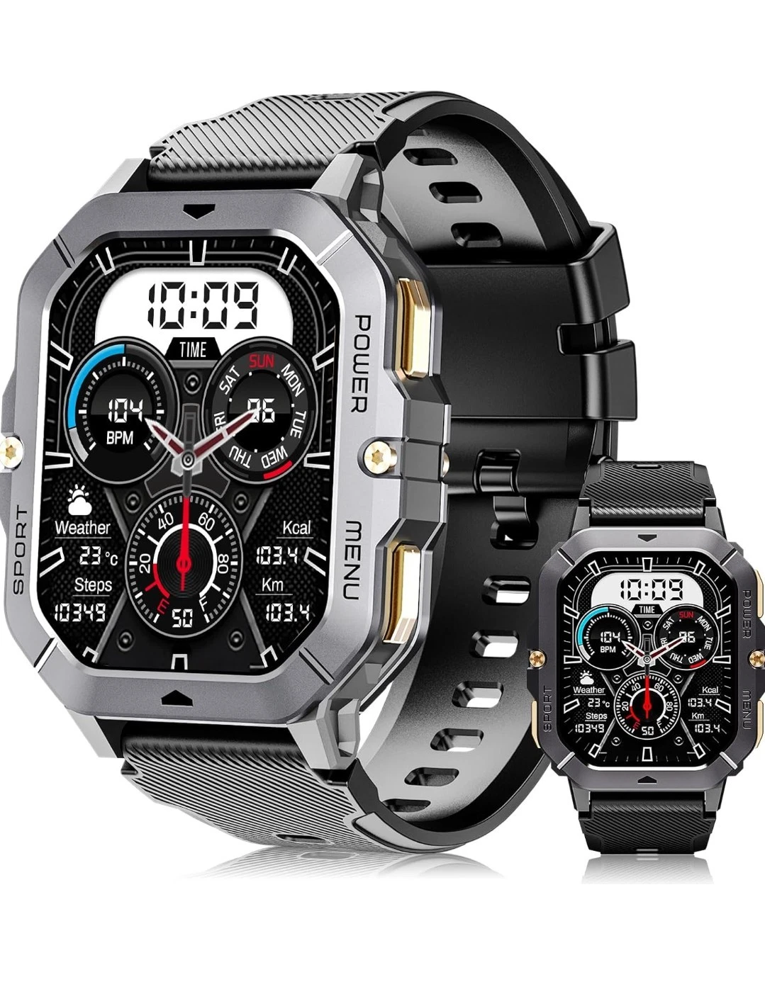 OUKITEL Smart Watch for Men Answer/Make Call, 2.02” HD Screen Waterproof Fitness