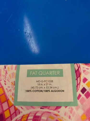 NEW CREATE IT 100% COTTON DISCO BALL PRECUT SEWING AND CRAFT FABRIC 18X21 - Picture 2 of 5