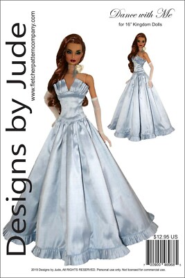 Dance with Me Doll Clothes Sewing Pattern 16'' Kingdom Dolls