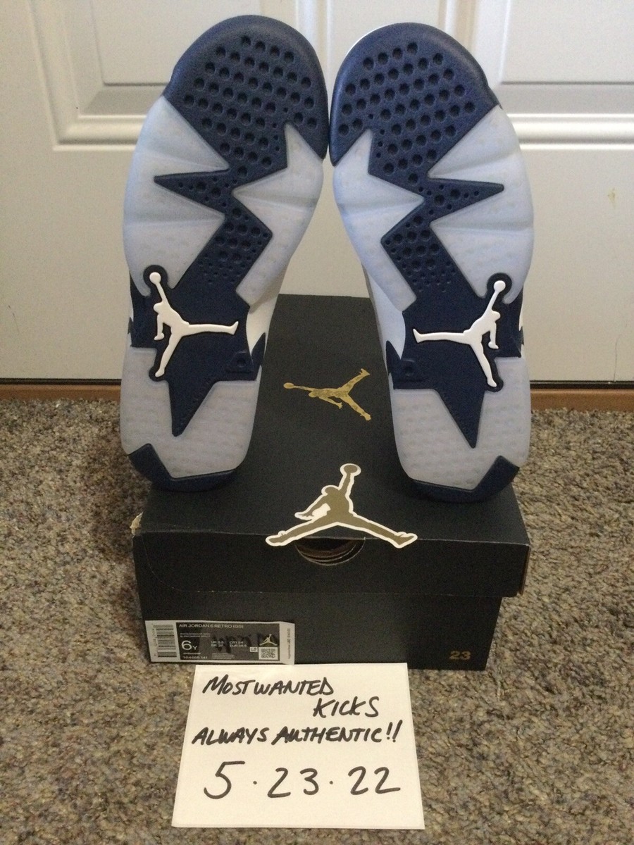 DS 2022 Nike Air Jordan Retro 6 Midnight Navy GS Sz 6Y/Women's Sz