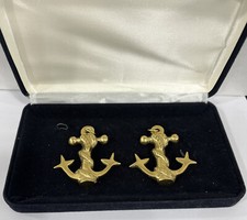 Naval Bronze Colored Anchor Keychain Key Ring Charm Nautical Pendant