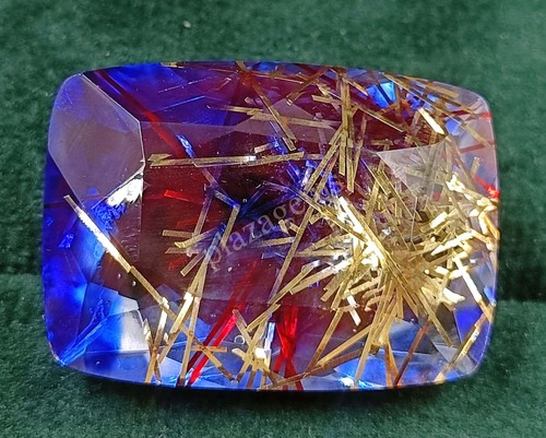 76.90 CT Cushion Goldan Rutilated Quartz Ametrine Doublet EGL Loose Gems 5MRG - Picture 8 of 9
