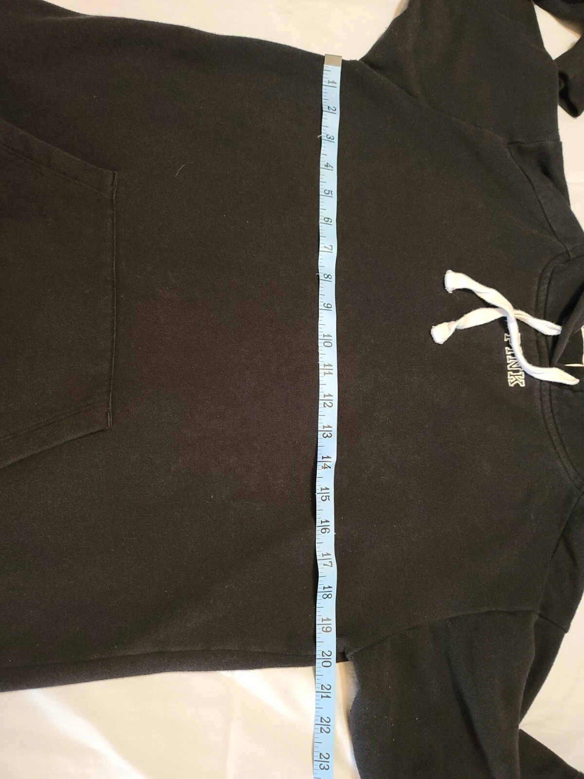 UNDERCOVER Felpa con cappuccio Pink by Victoria Secret pullover donna XS nero bianco rifiniture Back hit