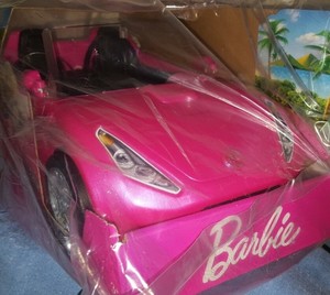 coche rosa barbie