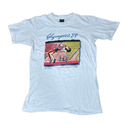 Vintage 80s Levi s Olympics High Jump T Shirt Medium