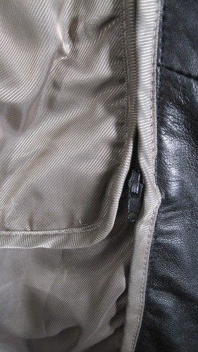 REED Leather Coat Men's L Black Thinsulate Lining Full Zip Business Casual Retro - Picture 17 of 17