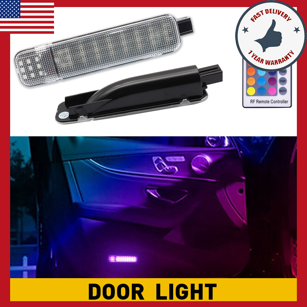 2pcs RGB LED Door Panel Courtesy Lights For Chevy Silverado Sierra SUV w/Remote