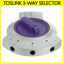 Toslink 3-Way Selector Optical Fiber Bi-Directional Switcher Optic Audio Adapter