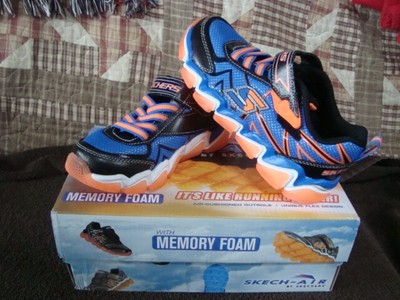 skechers blue and orange