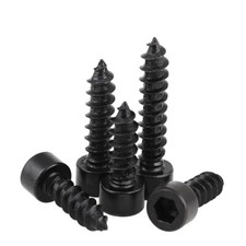 M4 M5 M6 Allen Hex Hexagon Socket Cap Head Self Tapping Wood Screw Black 8.8
