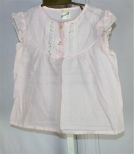 Vintage 1960s Baby Girls Greencraft NOS New pink Size 4 Summer dress