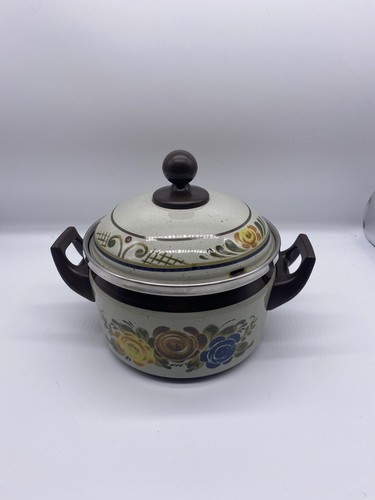 Vintage Asta Ceramic Floral Casserole Dish & Gravy Pot Set with Lid - German - Picture 11 of 12