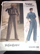 Uncut Vogue Paris Original Yves St. Laurent Jumpsuit Pattern 1598 Size 8