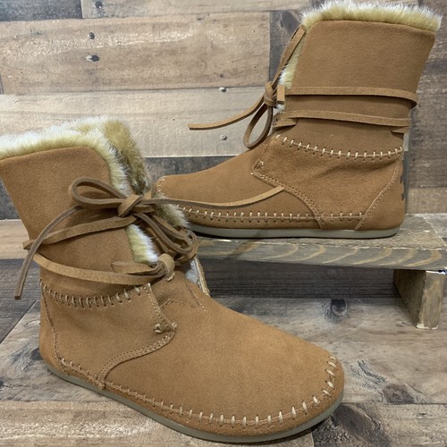 Toms Para Mujer Botas De Gamuza Forrado De Piel Sintética Talla 5 | eBay