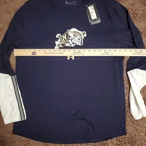 UA Navy Midshipmen Gameday Tech Long Sleeve Shirt Men's Medium Under Armour - Picture 6 of 6