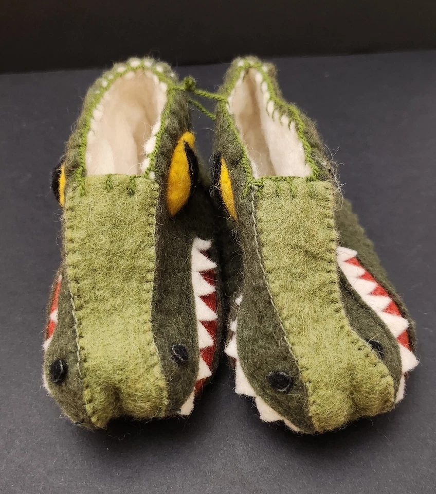 Dinosaur Zooties Wool Felt Booties Handmade, Child Size, 0-12 Months, NEW - Image 4 of 4