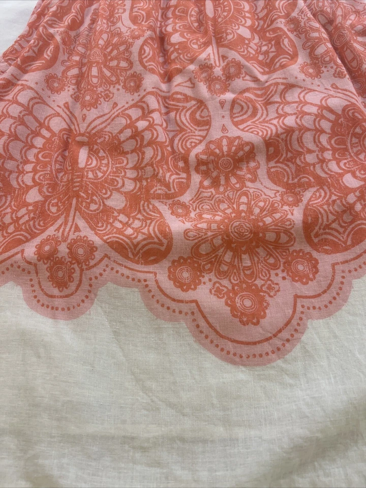 Old Navy Vintage Girls Summer Beach Dresses XLarge Pink White Spaghetti Strap  - Image 2 of 4